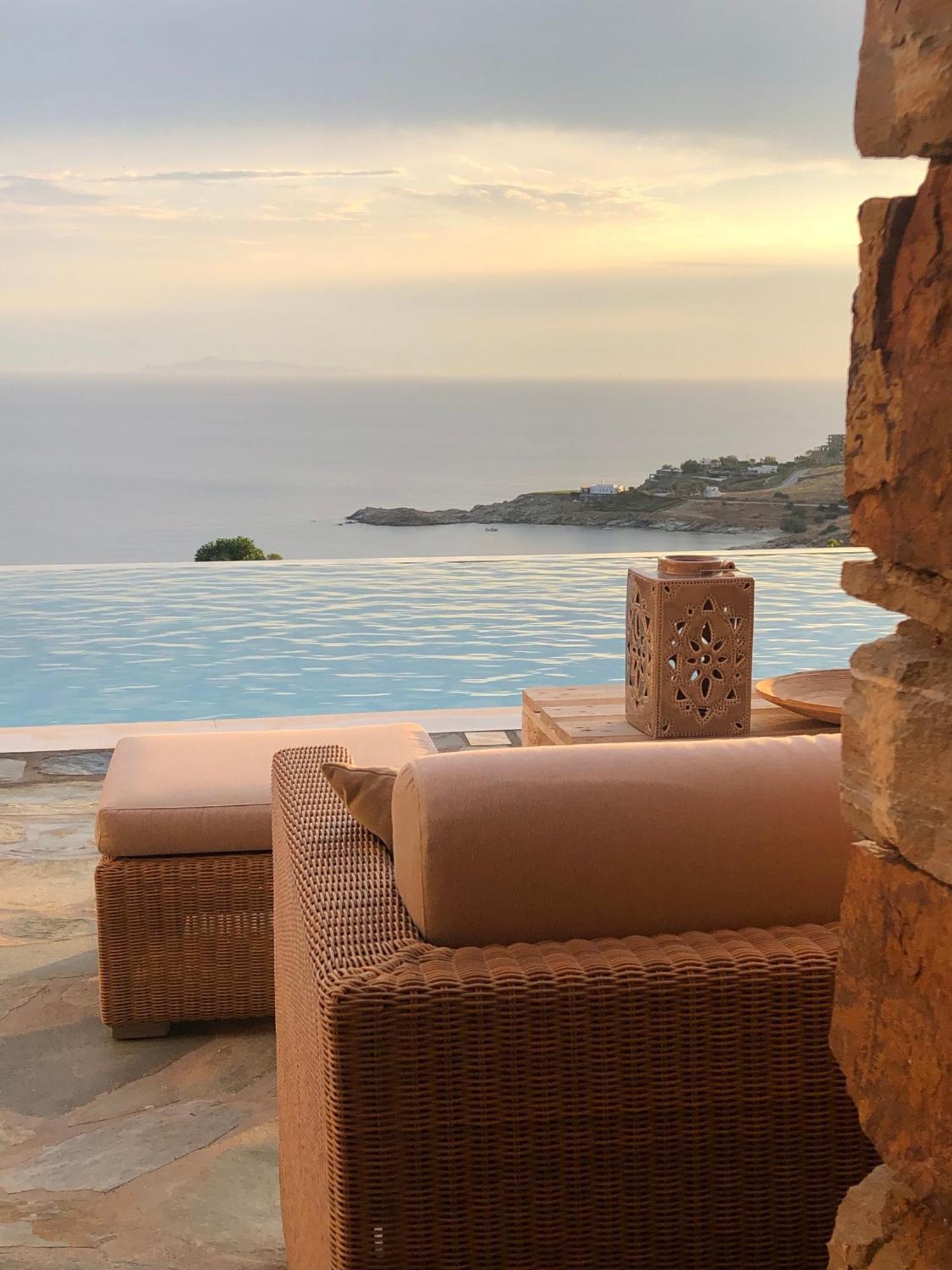 Luxury Cycladic Villa-Enjoy Infinity Pool Sunsets Koundouros エクステリア 写真