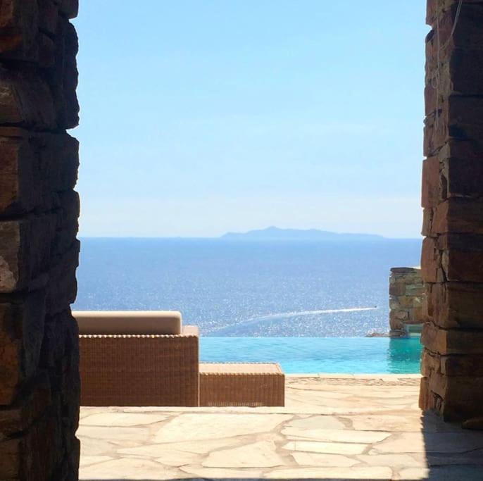 Luxury Cycladic Villa-Enjoy Infinity Pool Sunsets Koundouros エクステリア 写真