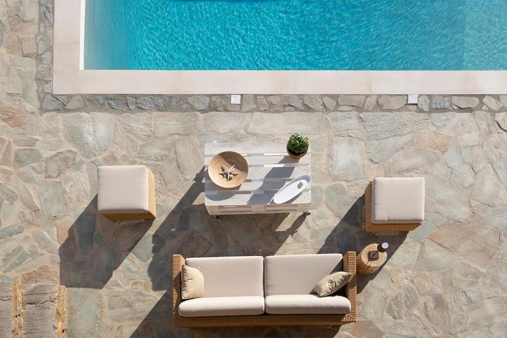 Luxury Cycladic Villa-Enjoy Infinity Pool Sunsets Koundouros エクステリア 写真