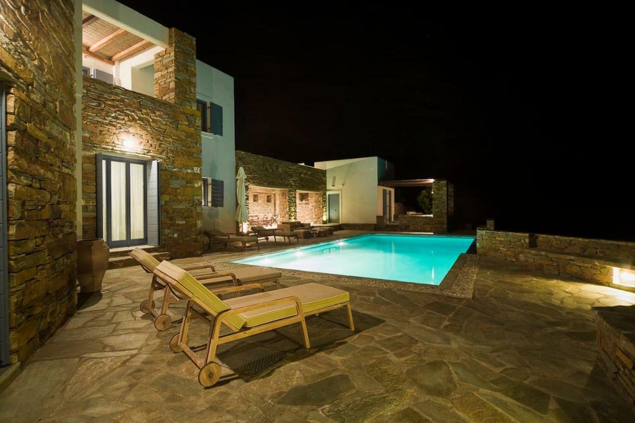Luxury Cycladic Villa-Enjoy Infinity Pool Sunsets Koundouros エクステリア 写真