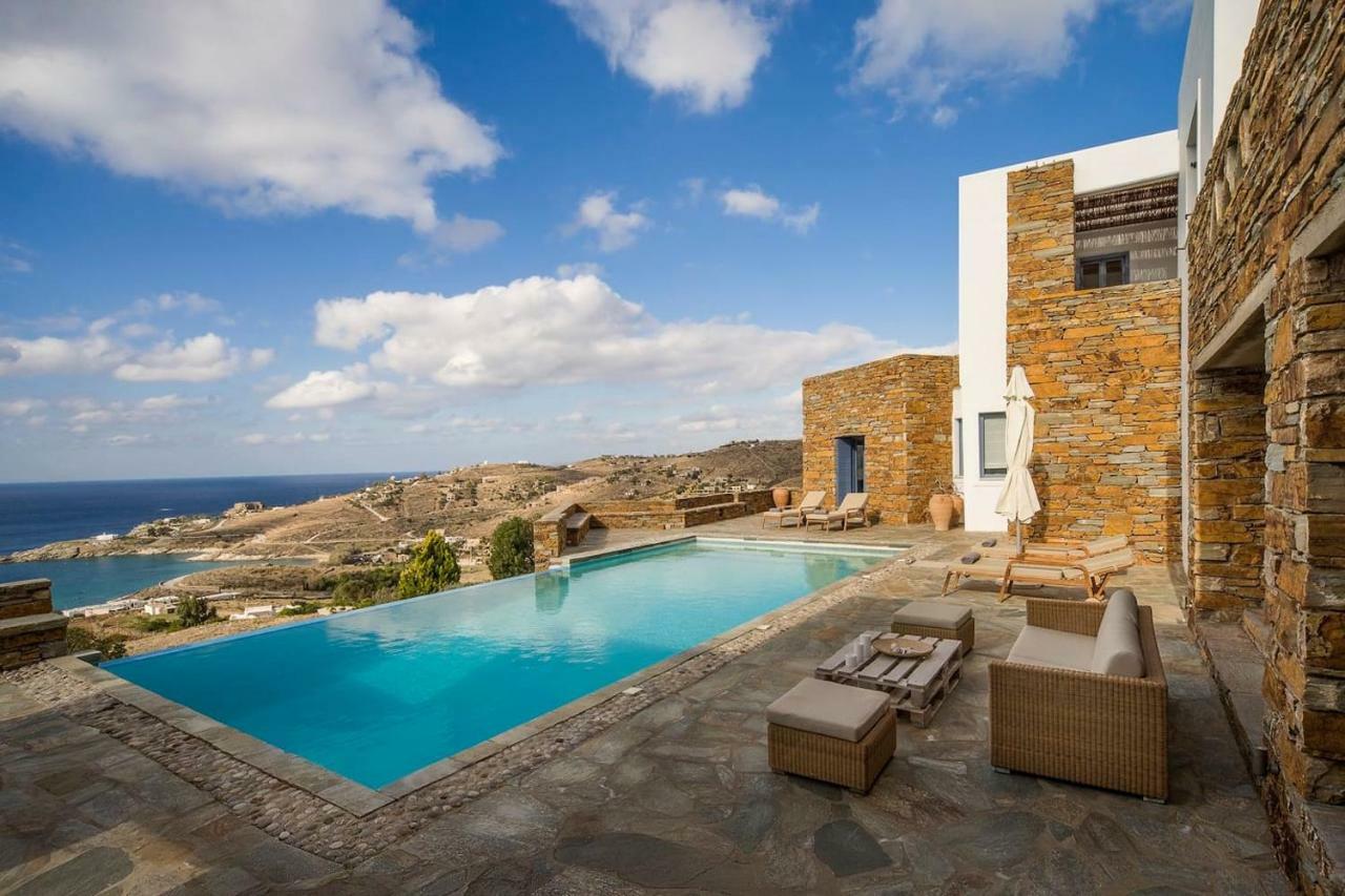 Luxury Cycladic Villa-Enjoy Infinity Pool Sunsets Koundouros エクステリア 写真